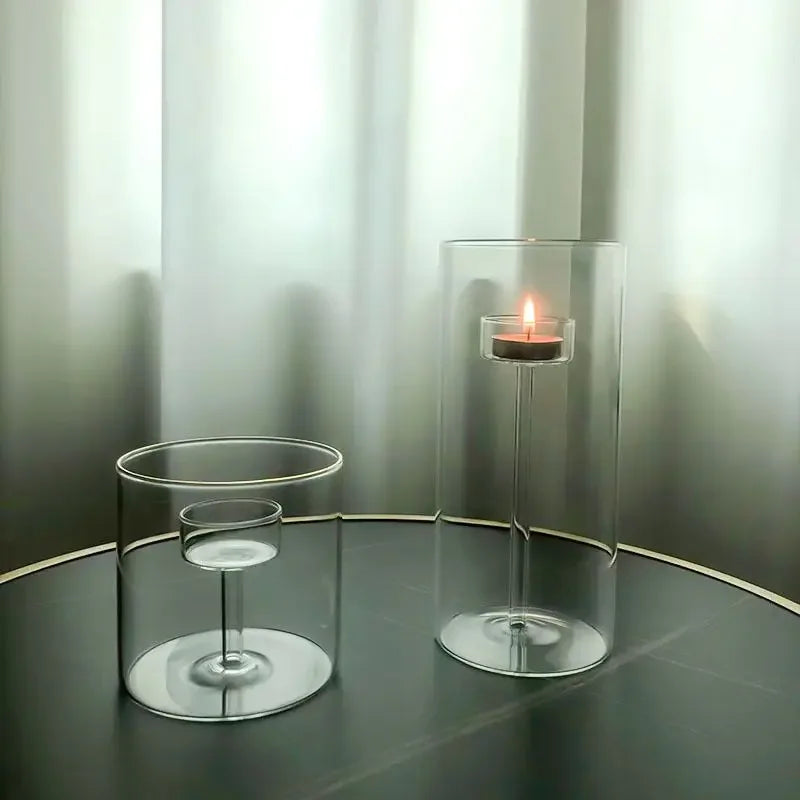 ensemble de bougeoirs modernes pour décoration de mariage - vue 4 sur 9