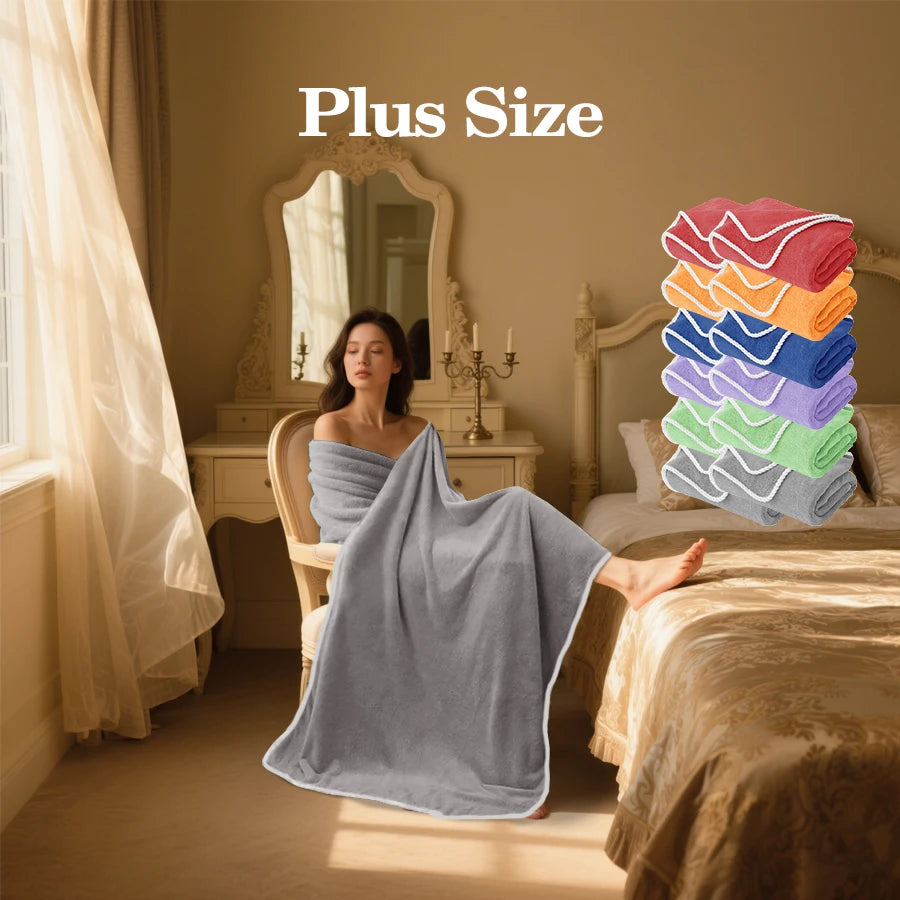 Serviette de bain polaire douce sechage rapide anti sable - vue 5 sur 7