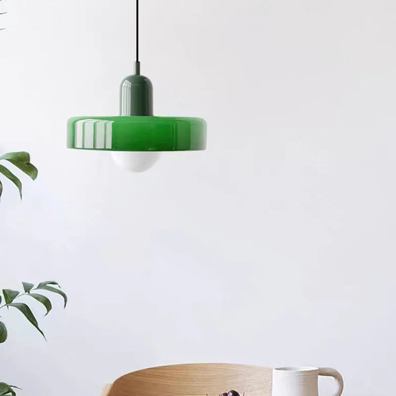 suspension moderne en verre pour luminaires