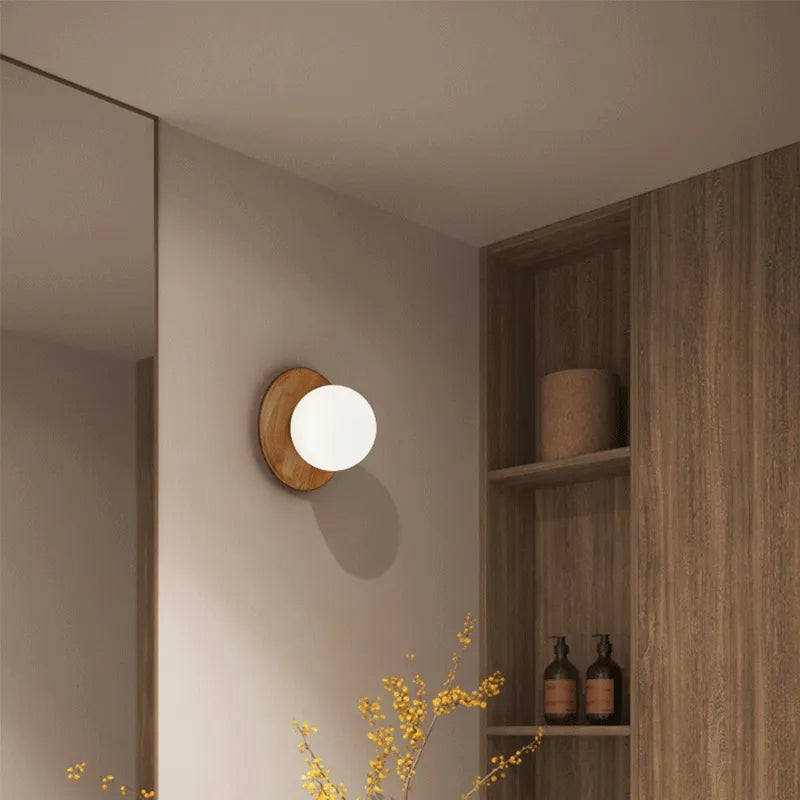 Applique murale Intérieur nordique rétro crème tête de lit LED - vue 5 sur 7