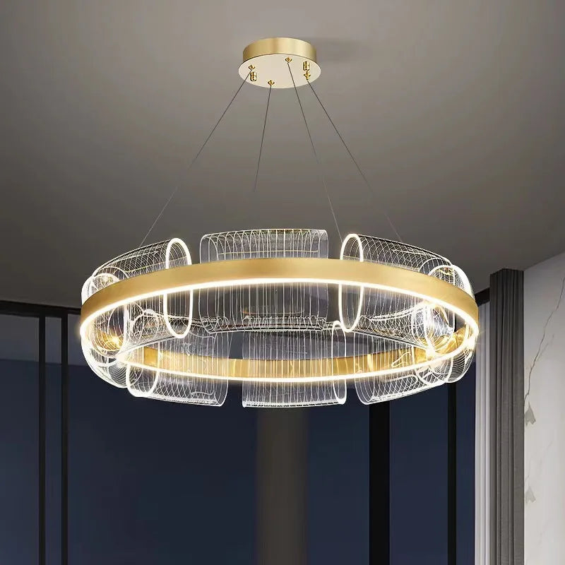 plafonnier led suspendu design moderne luminaire décoratif 	 2023 - vue 2 sur 8