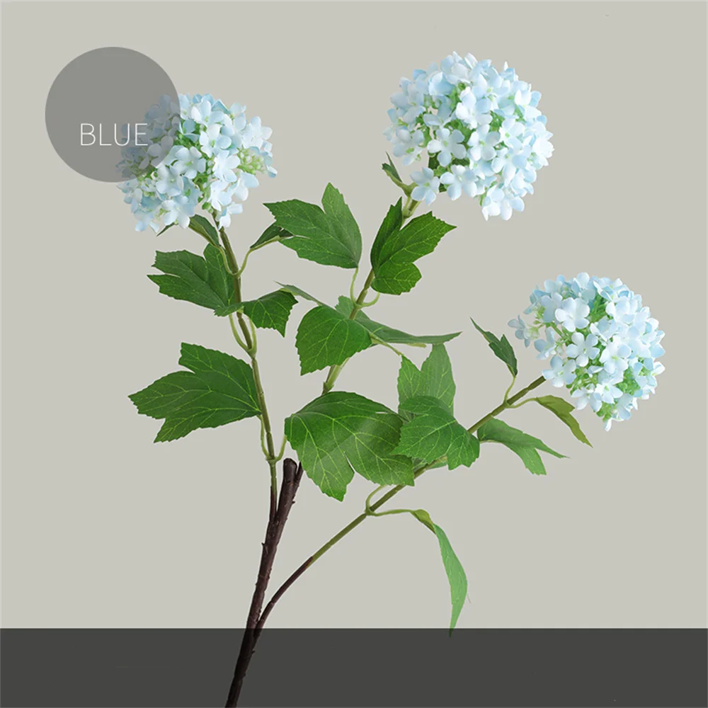 bouquet d'hortensias artificiels en soie pour décoration de mariage - vue 11 sur 13
