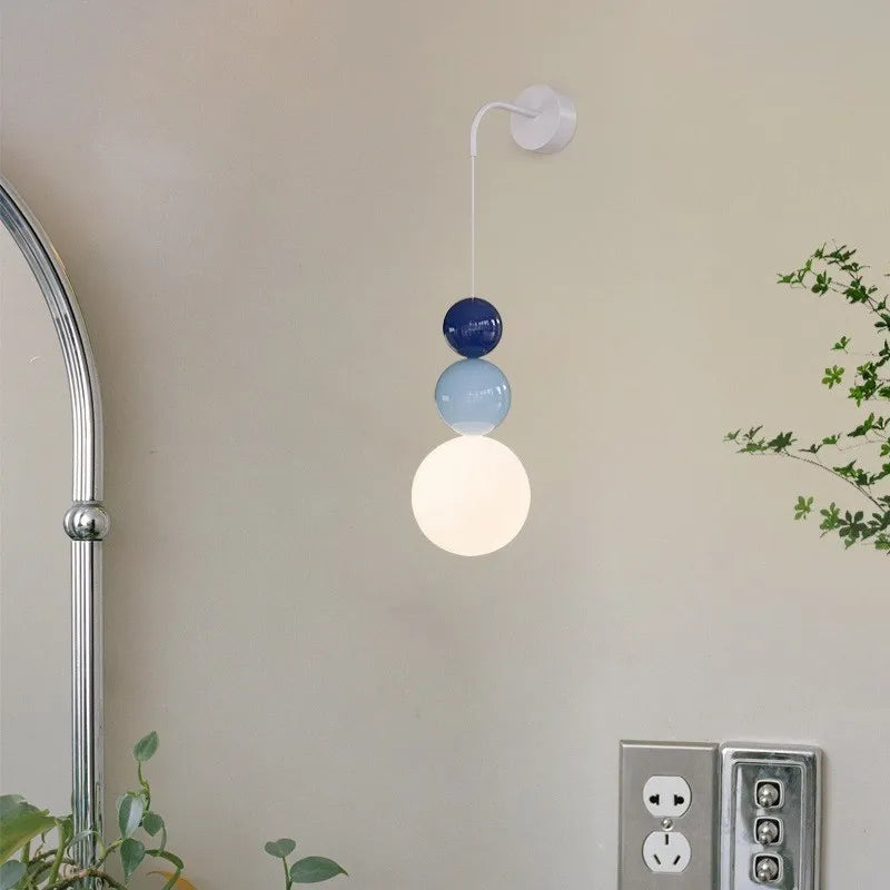 Applique murale LED macaron en résine - vue 5 sur 16