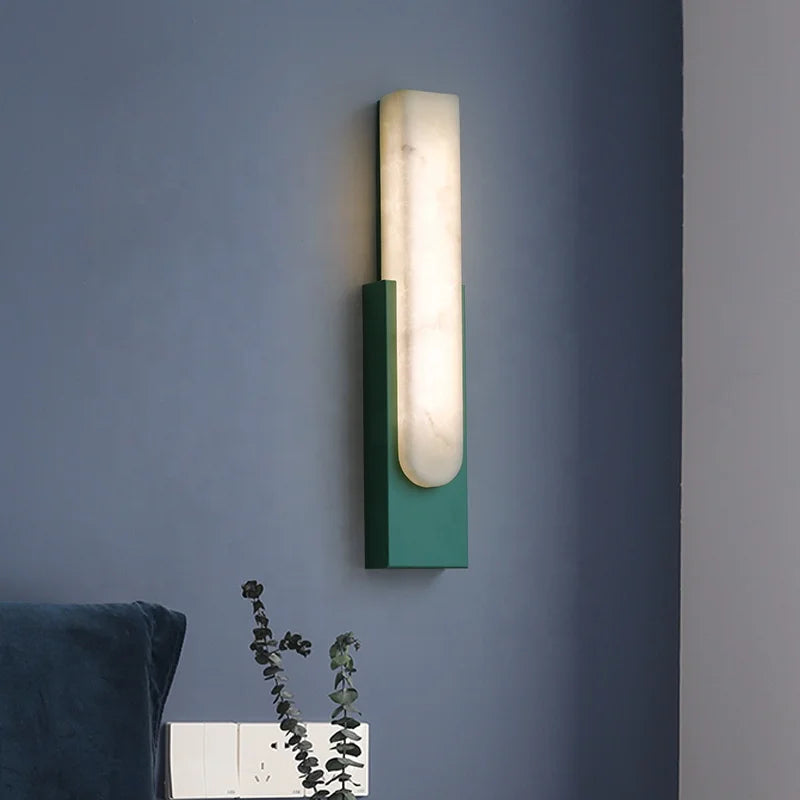 applique murale moderne nordique led en marbre simple créatif - vue 2 sur 11