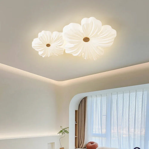 plafonnier led décoratif en forme de fleur style nordique