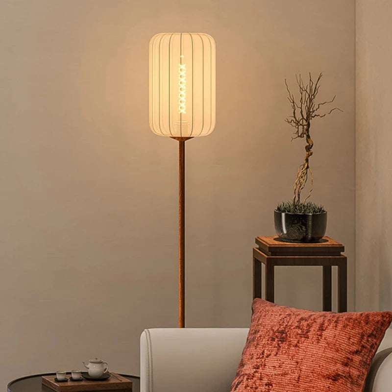 lampadaire classique en bois pour décoration intérieure moderne - vue 5 sur 9