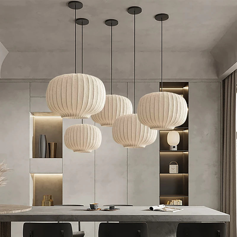 suspension en tissu de soie nordique pour décoration intérieure - vue 3 sur 9