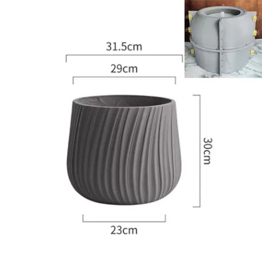 moule en silicone moderne pour pot de fleurs en béton léger et luxueux - vue 17 sur 22