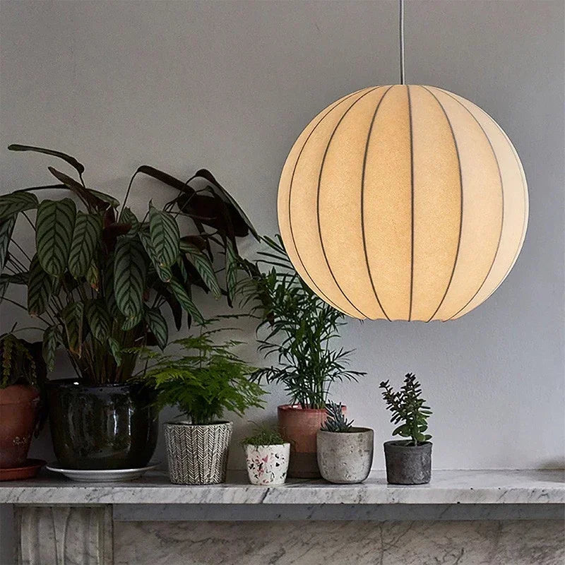 Nordique Wabi Sabi suspension LED lumières pour salon minimaliste en soie lustre Bar salle à manger chambre Loft suspension luminaire