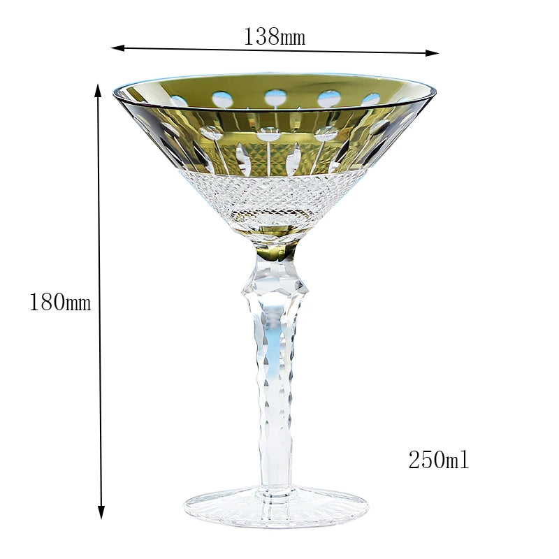 Verres a vin cristal grave style antique pied