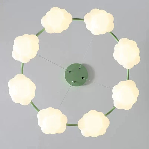 lustre en forme de nuage avec télécommande pour enfants
