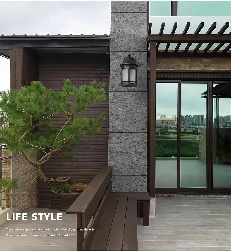 Applique murale d'extérieur étanche rétro