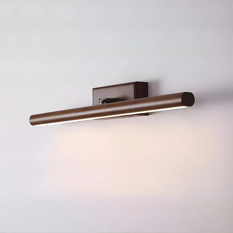 Wooden Mirror headlight, Wabi-sabi Modern Vintage style, wall light for Bathroom, Bedroom, dining room, Study lighting - vue 6 sur 12