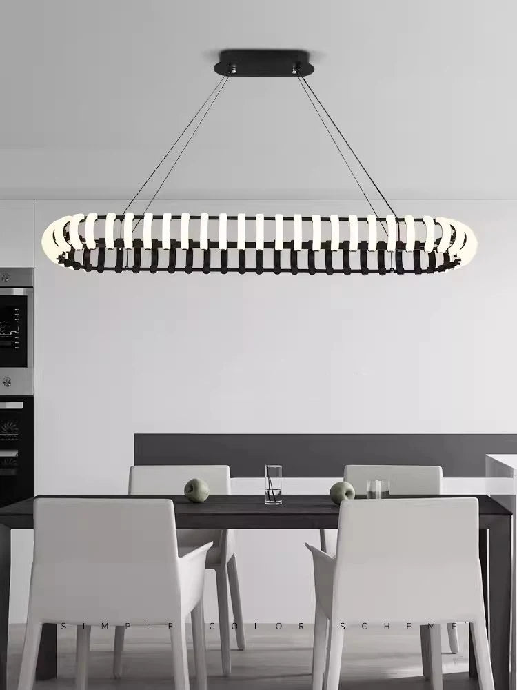 lampe pendante design moderne led ronde nordique pour décor atmosphérique - vue 5 sur 9