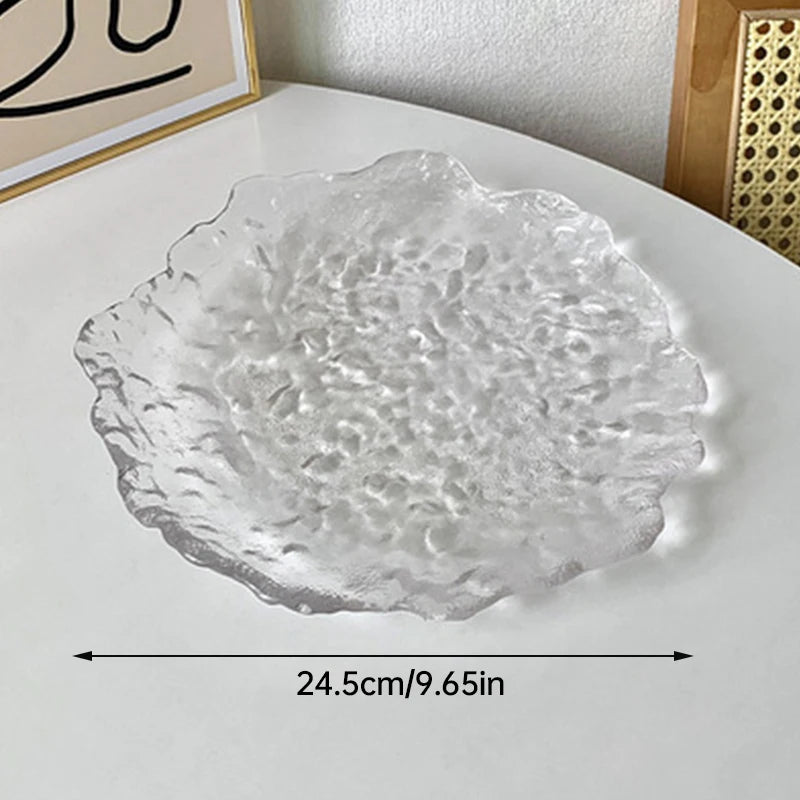 plateaux décoratifs en verre pour rangement et décoration intérieure