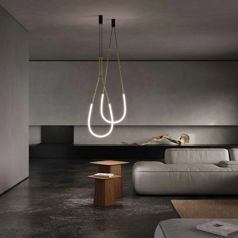 lustre moderne suspendu design minimaliste pour bar ou restaurant - vue 3 sur 14