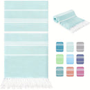 Serviette de plage turque rayures sechage rapide legere