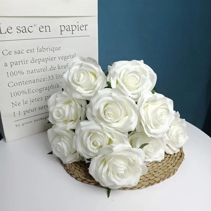 bouquet de roses artificielles pour mariage et décoration intérieure - vue 30 sur 30