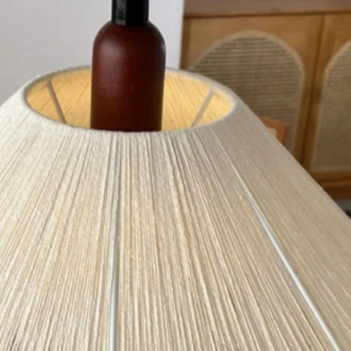 suspension 	 style en corde de chanvre bois réglable