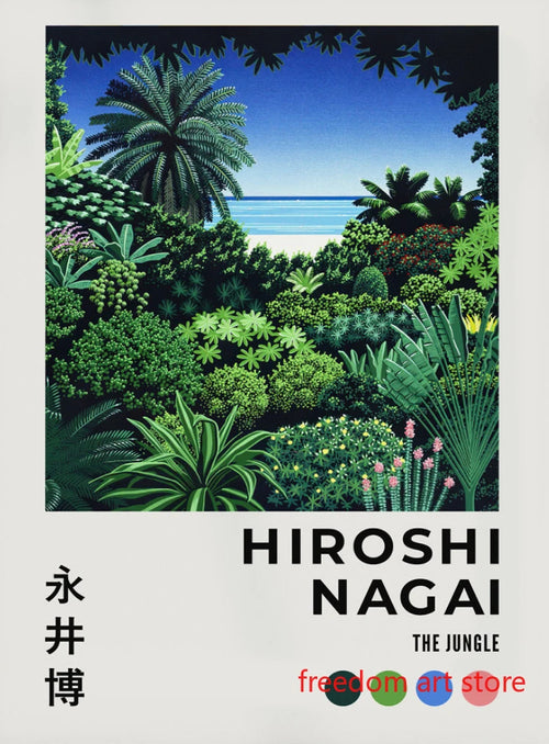 affiches d'art vintage japonaises années 80 de hiroshi nagai