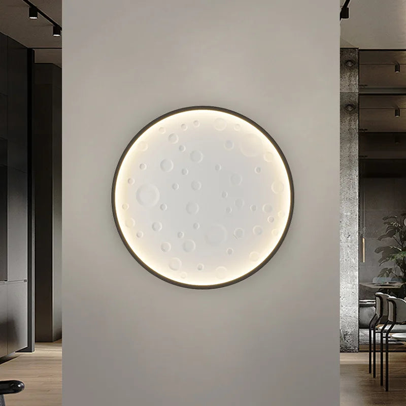 applique murale ronde moderne avec prise et fil rechargeable