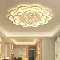 plafonnier led moderne en cristal gradation circulaire
