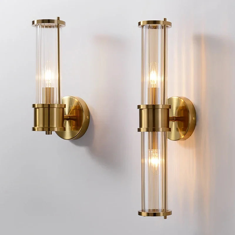 applique murale moderne luxe en cristal doré à led - vue 4 sur 8