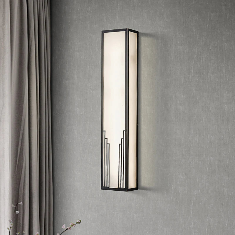 applique murale en marbre et cuivre style chinois pour décoration hôtel