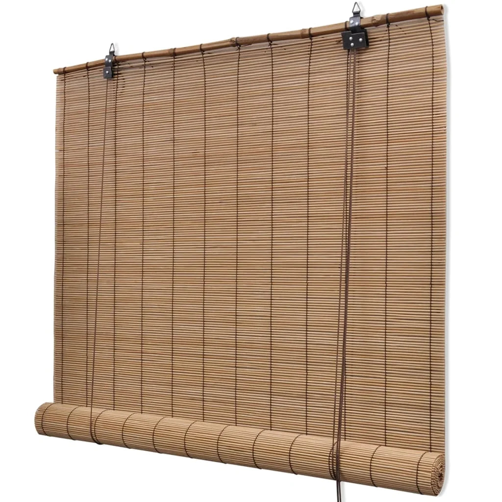 Store roulant en bambou style naturel pour fenêtre salon