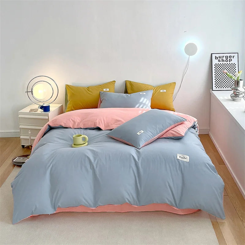 housse de couette double face luxueuse pour un ou deux personnes