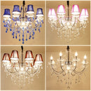 Lustre en cristal en fer forgé de pays