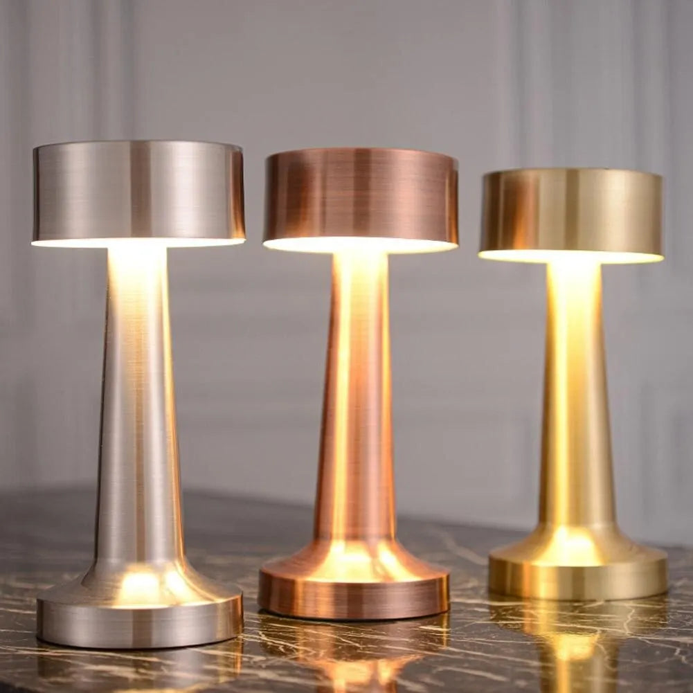 lampe de Table LED rétro capteur tactile Rechargeable - vue 4 sur 9