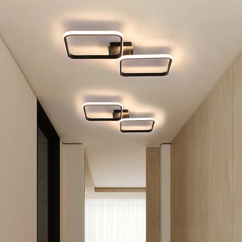lustre led simple pour éclairage de plafond décoratif - vue 6 sur 23