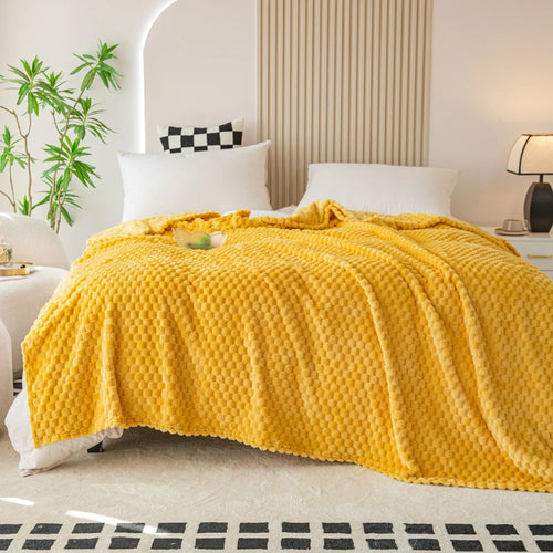 plaid carreaux doux moelleux velours salon chambre