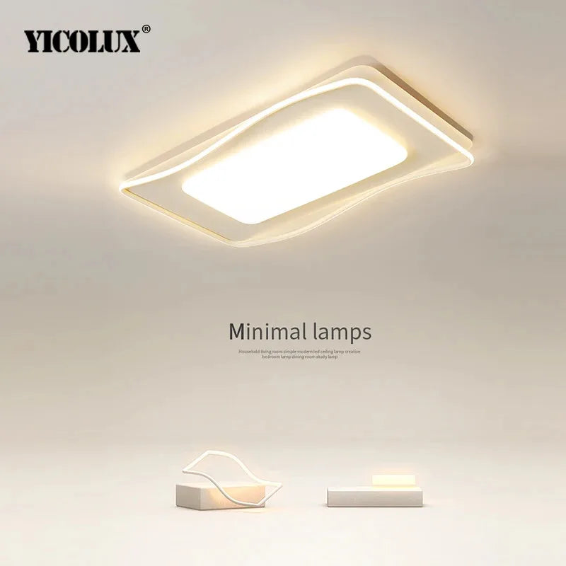 lustre led moderne éclairage intérieur lampe circulaire carrée