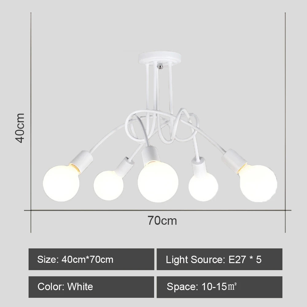 lustre sputnik moderne style industriel pour intérieur élégant - vue 12 sur 19