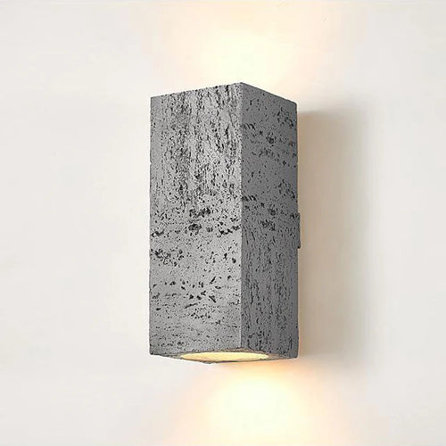 applique led wabi-sabi carrée ciment nordique luminaire décoratif intérieur