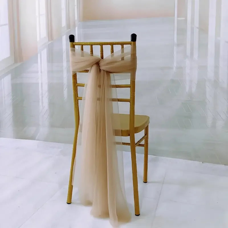 Chemin de table gaze transparente decoration mariage fete - vue 3 sur 6