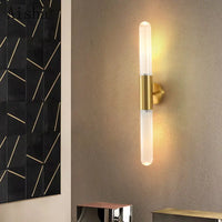 applique murale en verre doré design moderne lumineux décoratif