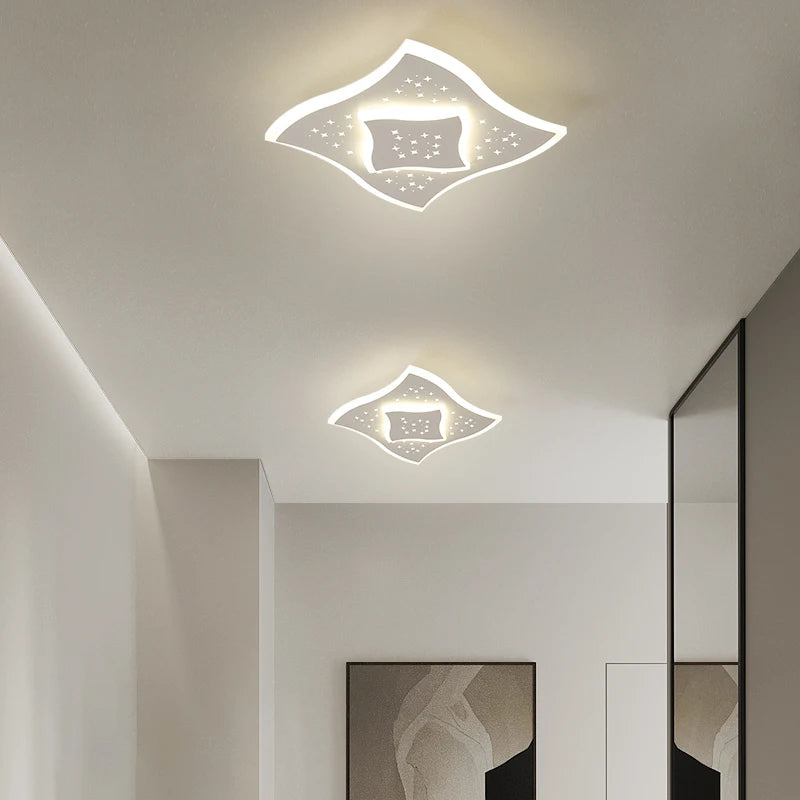 plafonnier led encastré acrylique créatif étoilé simple balcon - vue 5 sur 11