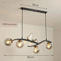 lustre nordique led oiseau suspension éclairage décoratif