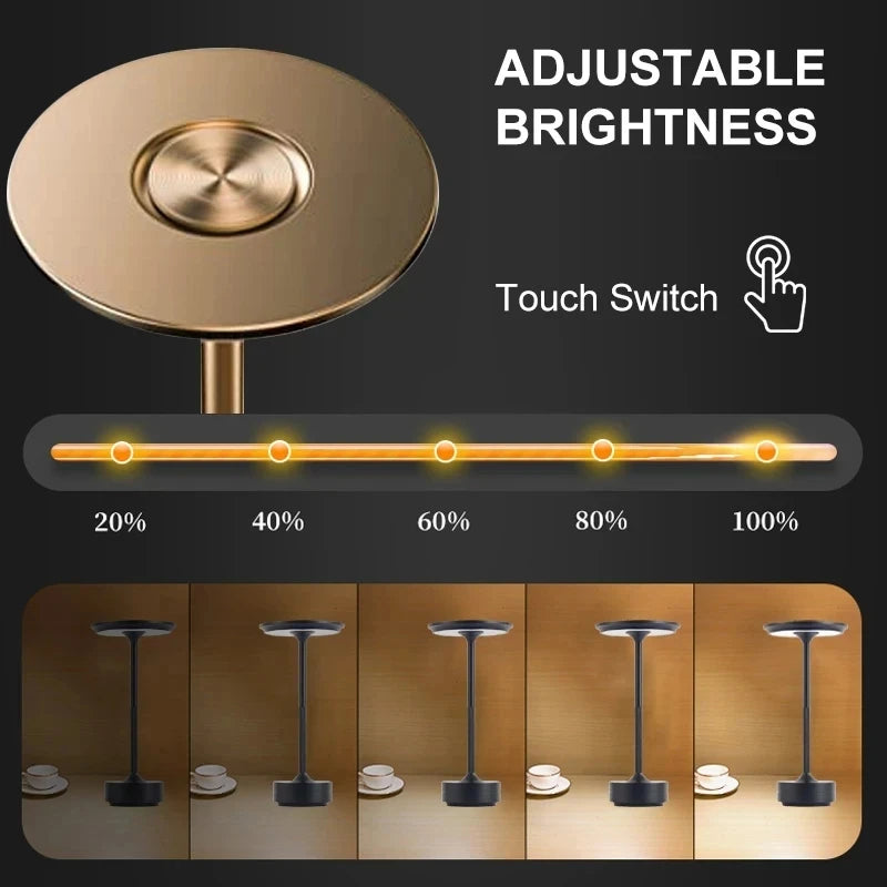 lampe de table rechargeable avec gradation d'atmosphère pour restaurant et bar - vue 5 sur 11