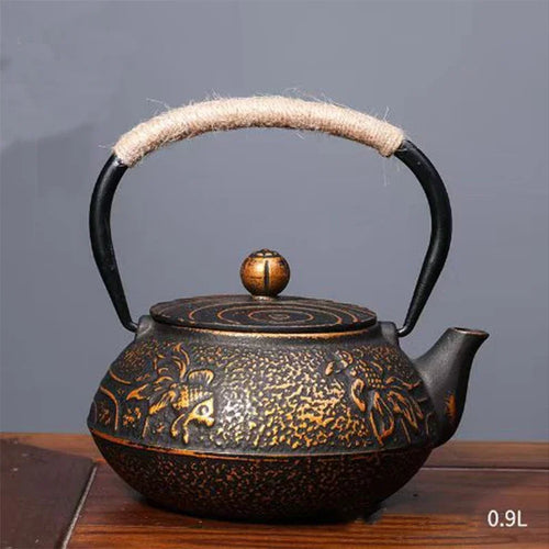 Théière japonaise fonte émaillée avec infuseur filtre maille