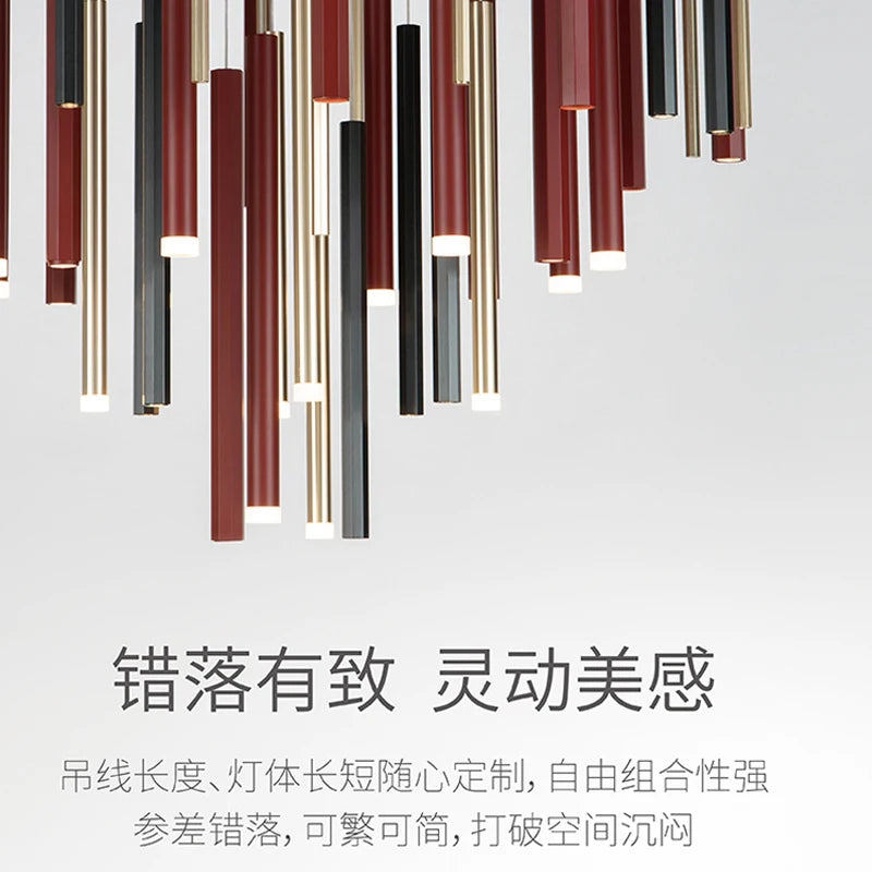 suspension décoration postmoderne luxe multi tête pour restaurant - vue 5 sur 5