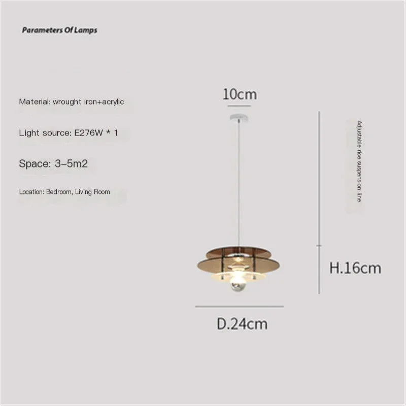 lustre arc-en-ciel soucoupe volante déco rétro pour bar ou restaurant - vue 10 sur 13
