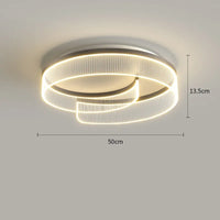 plafonnier led moderne abat-jour rond en acrylique transparent décoratif