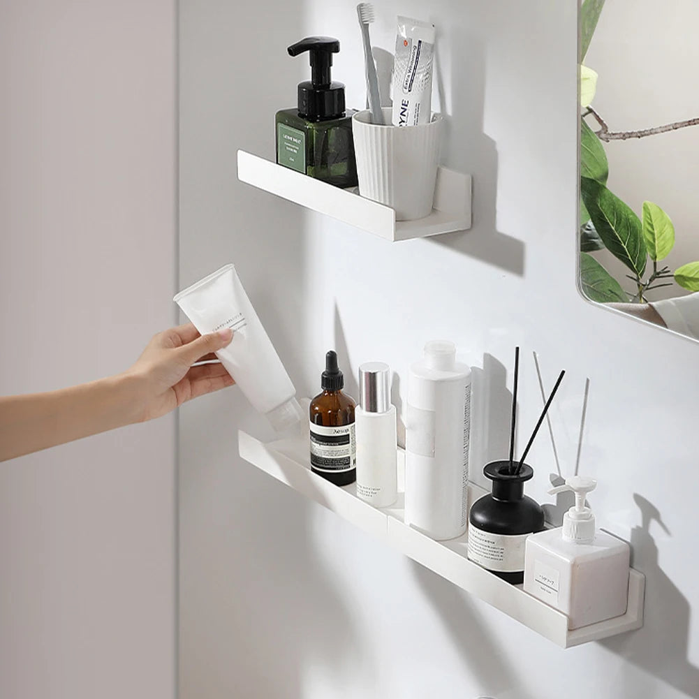 etagère murale sans perçage pour rangement de douche - vue 4 sur 7