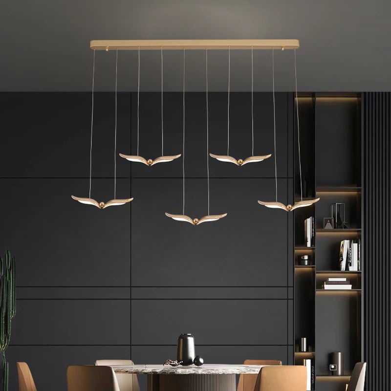 lustre moderne suspendu pour atmosphère créative et minimaliste - vue 3 sur 9