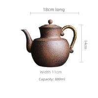 Théière céramique style roche zen retro artisanale