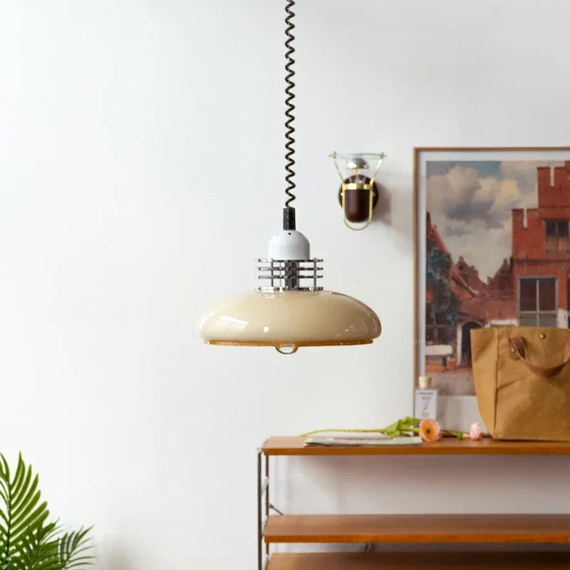 lustre suspendu rétractable style médiéval bauhaus - vue 4 sur 6